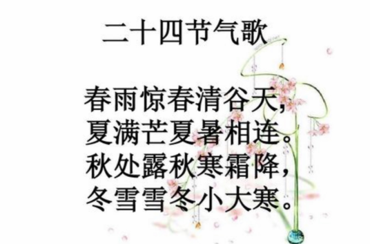 二十四节气歌（节气编成的诗歌）