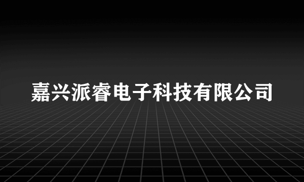 嘉兴派睿电子科技有限公司