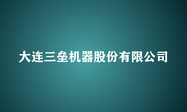 大连三垒机器股份有限公司