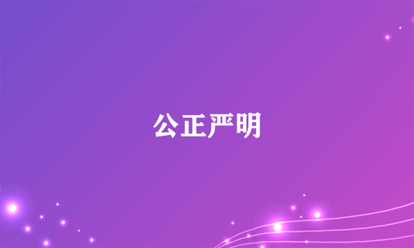 公正严明