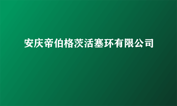 安庆帝伯格茨活塞环有限公司