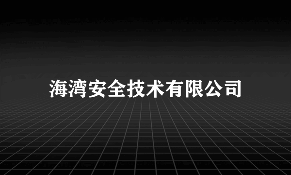 海湾安全技术有限公司