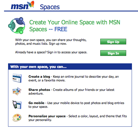 msn space