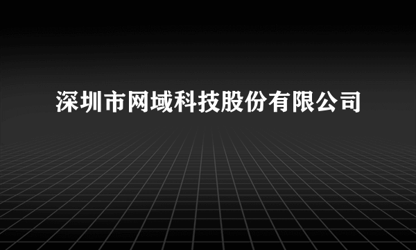 深圳市网域科技股份有限公司