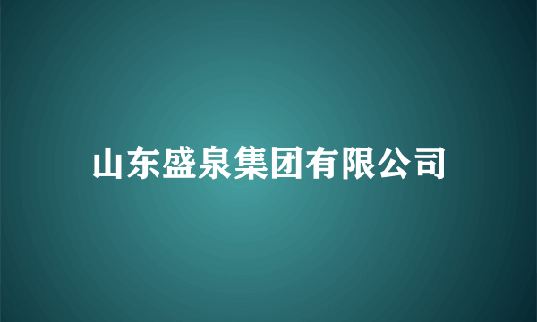 山东盛泉集团有限公司