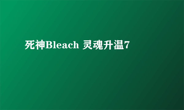 死神Bleach 灵魂升温7