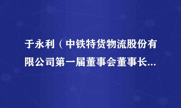 于永利（中铁特货物流股份有限公司第一届董事会董事长、战略委员会主任委员（召集人））