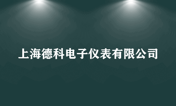 上海德科电子仪表有限公司