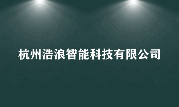 杭州浩浪智能科技有限公司