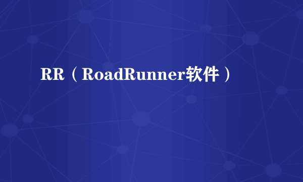 RR（RoadRunner软件）