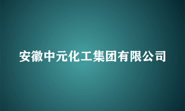 安徽中元化工集团有限公司