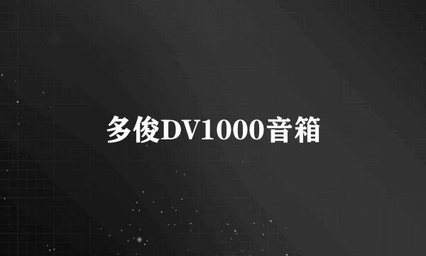 多俊DV1000音箱