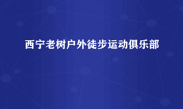 西宁老树户外徒步运动俱乐部