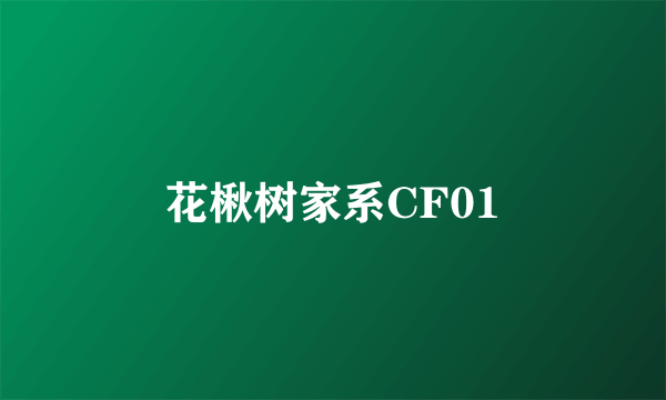 花楸树家系CF01