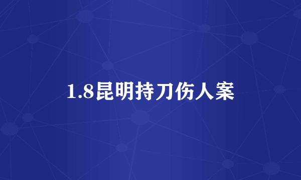 1.8昆明持刀伤人案