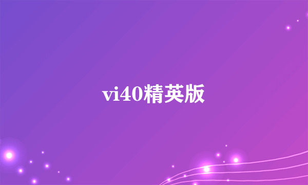 vi40精英版