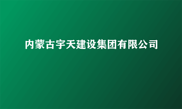 内蒙古宇天建设集团有限公司