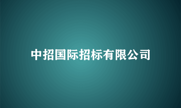 中招国际招标有限公司