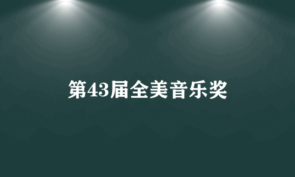 第43届全美音乐奖