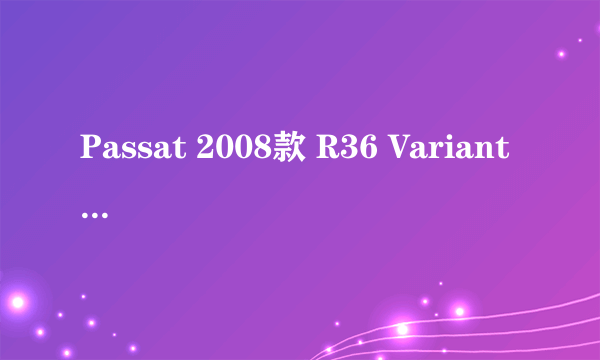 Passat 2008款 R36 Variant 3.6 I