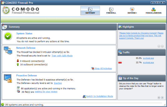 Comodo Firewall Pro