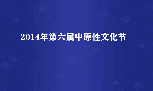 2014年第六届中原性文化节