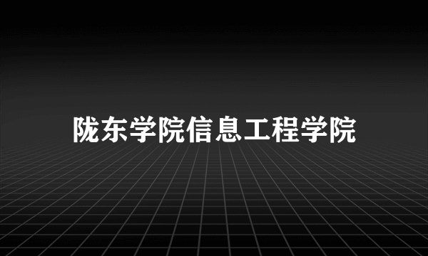 陇东学院信息工程学院