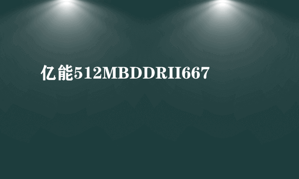 亿能512MBDDRII667