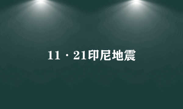 11·21印尼地震