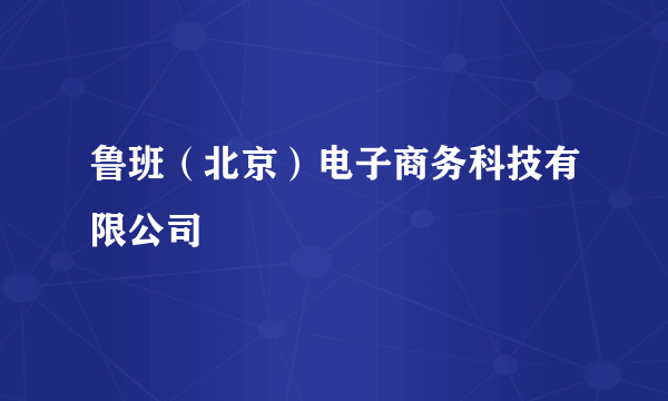 鲁班（北京）电子商务科技有限公司