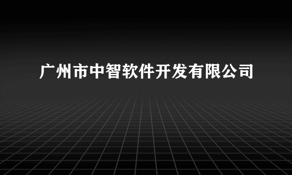 广州市中智软件开发有限公司