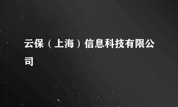 云保（上海）信息科技有限公司