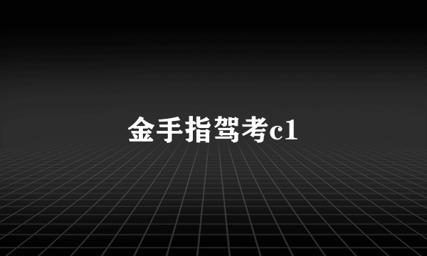 金手指驾考c1