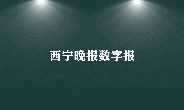 西宁晚报数字报