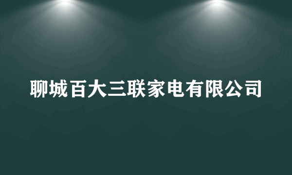 聊城百大三联家电有限公司