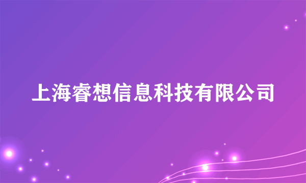 上海睿想信息科技有限公司