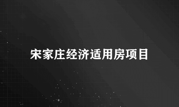 宋家庄经济适用房项目