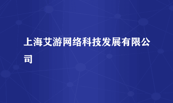 上海艾游网络科技发展有限公司