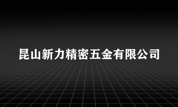 昆山新力精密五金有限公司