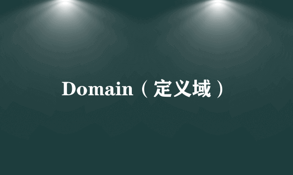 Domain（定义域）