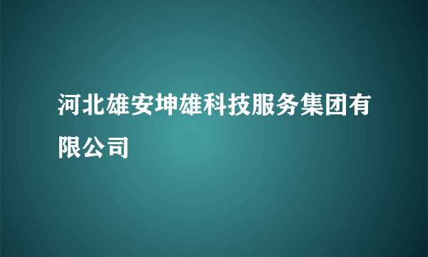 河北雄安坤雄科技服务集团有限公司