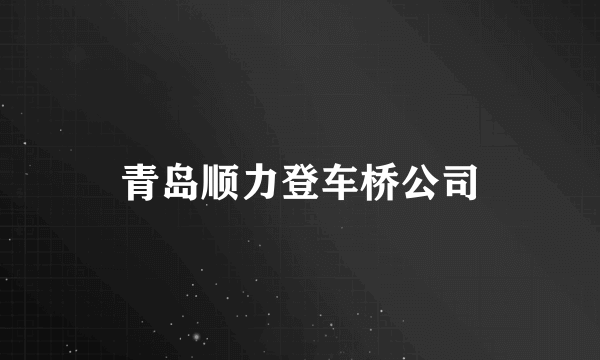 青岛顺力登车桥公司