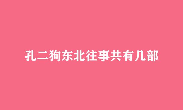 孔二狗东北往事共有几部