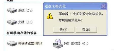 移动硬盘无法访问，提示需要格式化