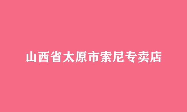 山西省太原市索尼专卖店