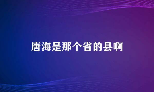 唐海是那个省的县啊