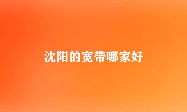 沈阳的宽带哪家好