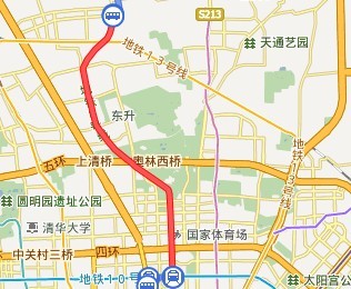 到德胜门地铁站公交路线