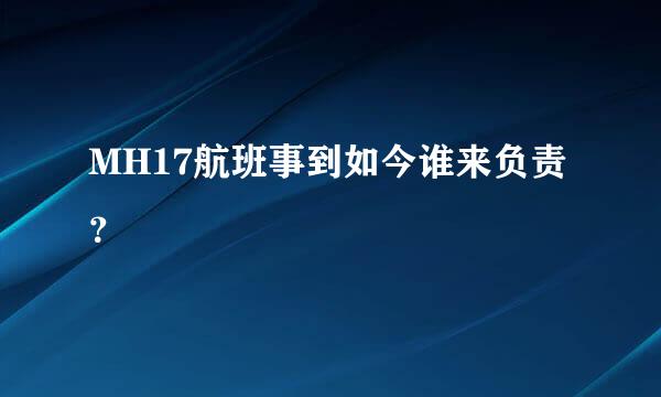 MH17航班事到如今谁来负责？