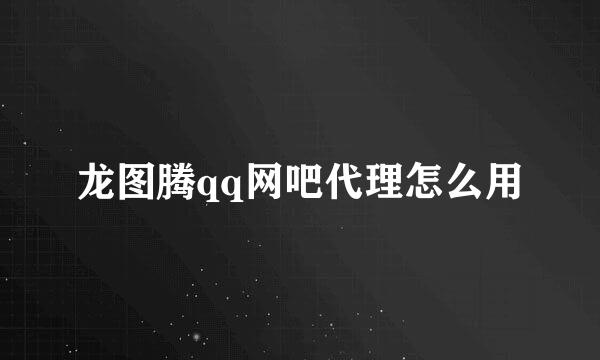 龙图腾qq网吧代理怎么用